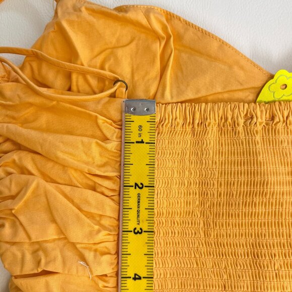 NWT Farm Rio Gathered Drop Waist Maxi Dress Size S Orange Cotton - Picture 13 of 15